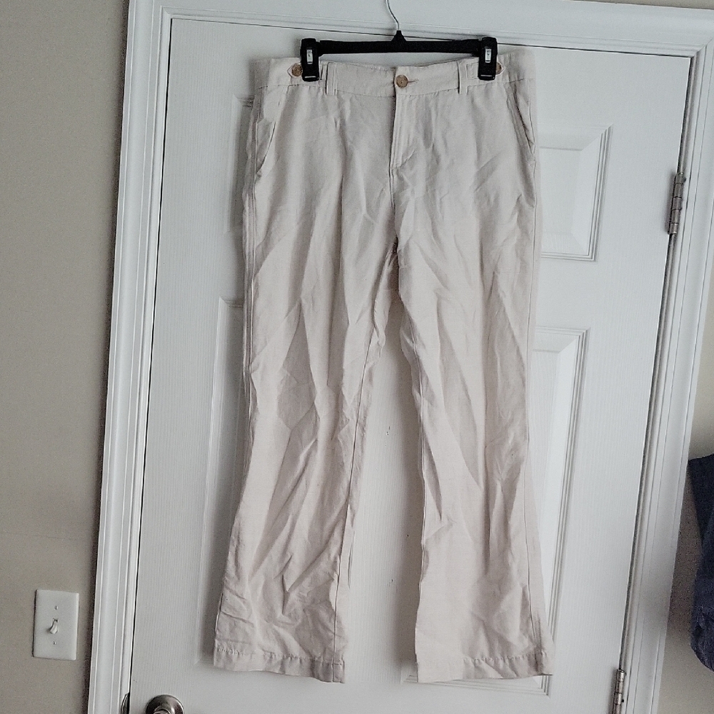 Banana Republic Cream Linen Pants